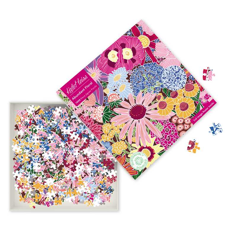 Adult Sustainable Jigsaw Puzzle Kate Heiss: Abundant Floral by: Jigsaw; 1 pages / English