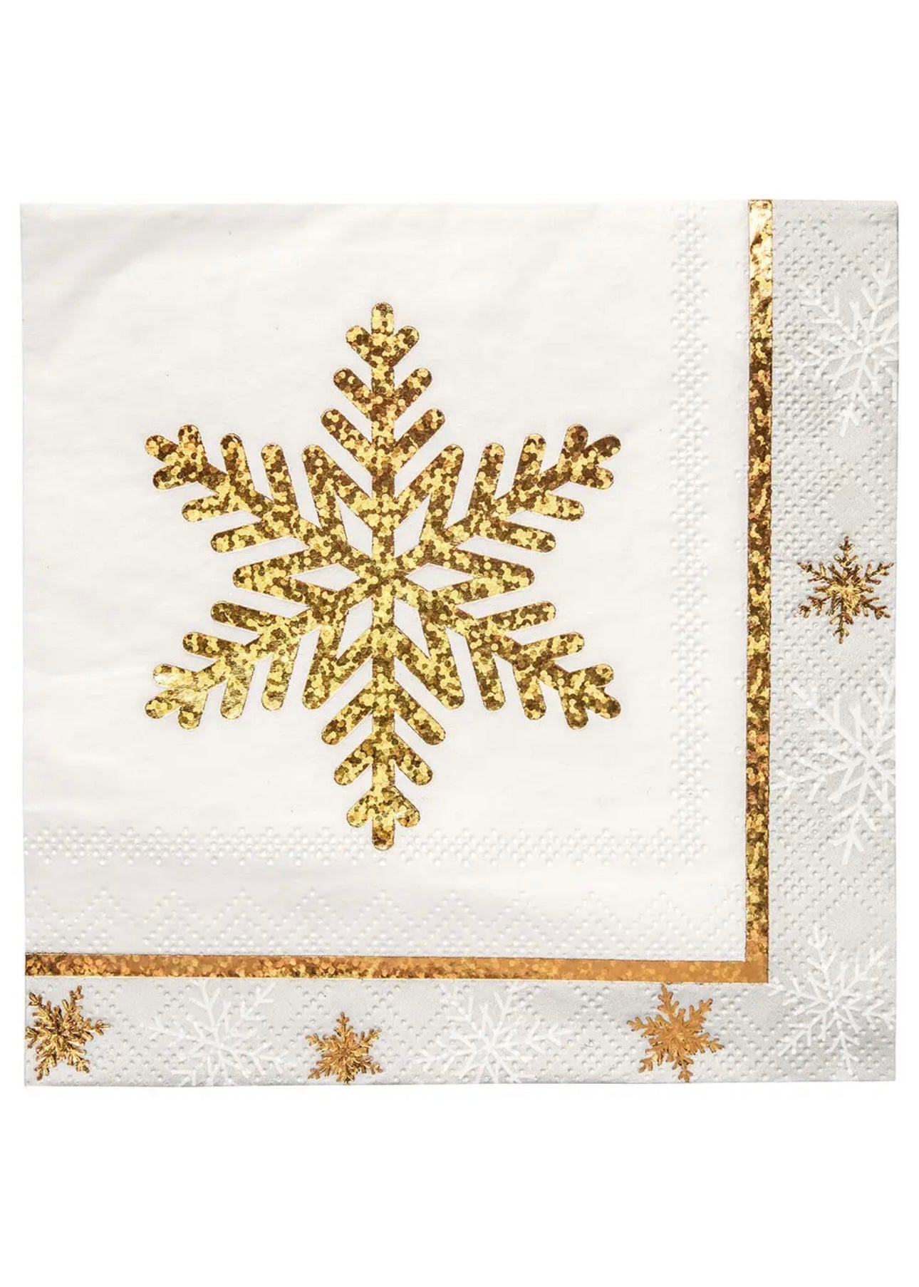 Winter Frost Foil Cocktail Napkin 3 Ply/20pk
