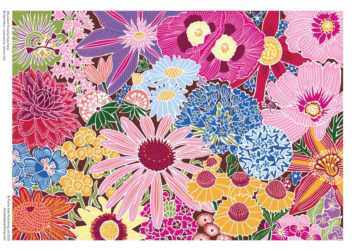 Adult Sustainable Jigsaw Puzzle Kate Heiss: Abundant Floral by: Jigsaw; 1 pages / English