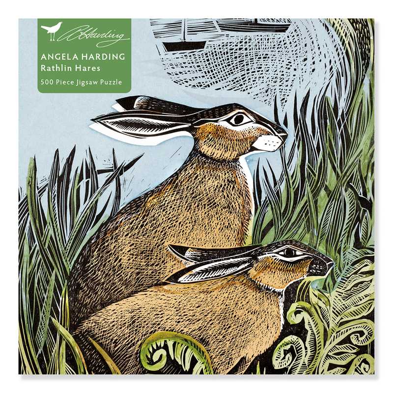 Adult Jigsaw Puzzle Angela Harding: Rathlin Hares (500 pieces) by: Jigsaw; 1 pages / English