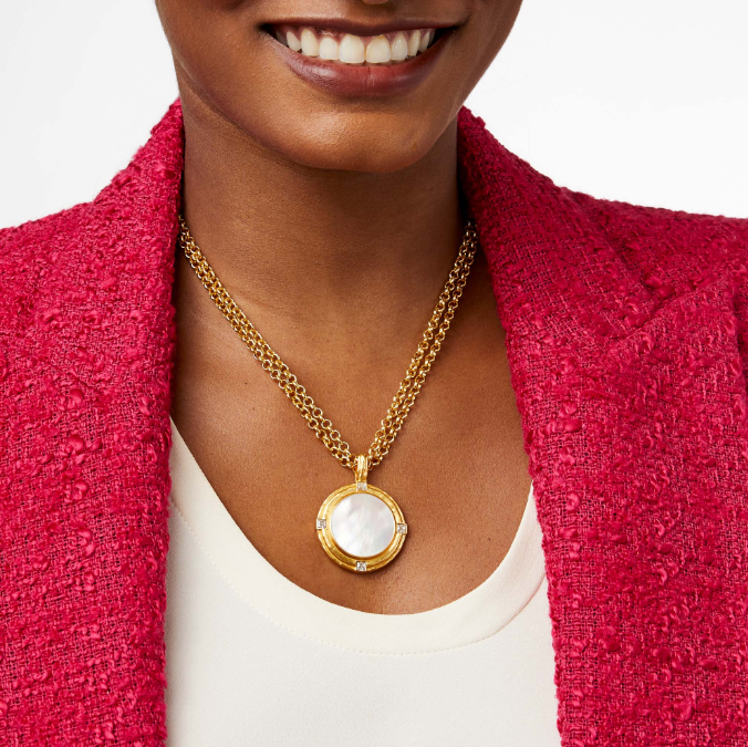 Astor Gold Pendant - Mother of Pearl