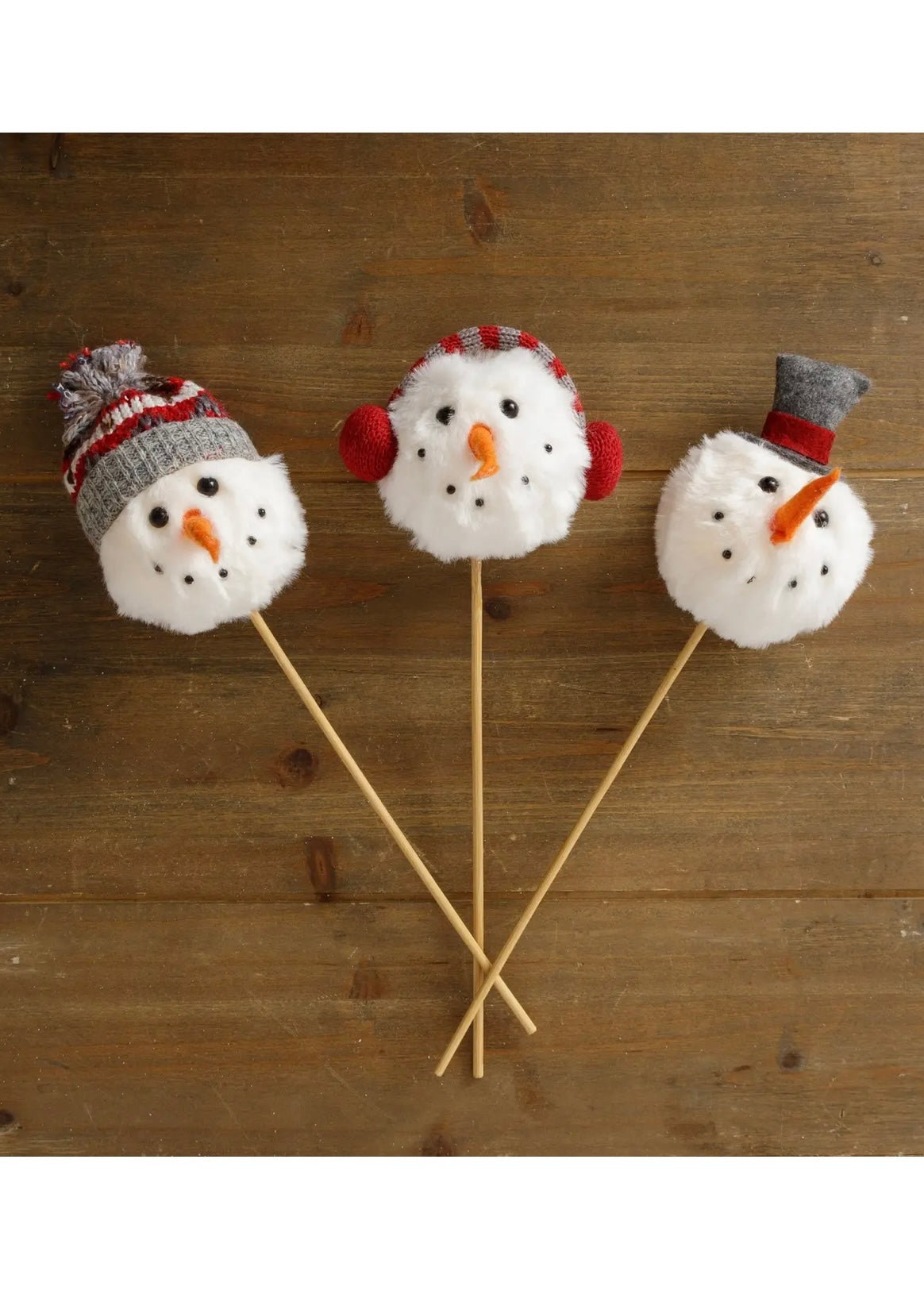 Fur and Fair Isle Snowman - Lighted Picks