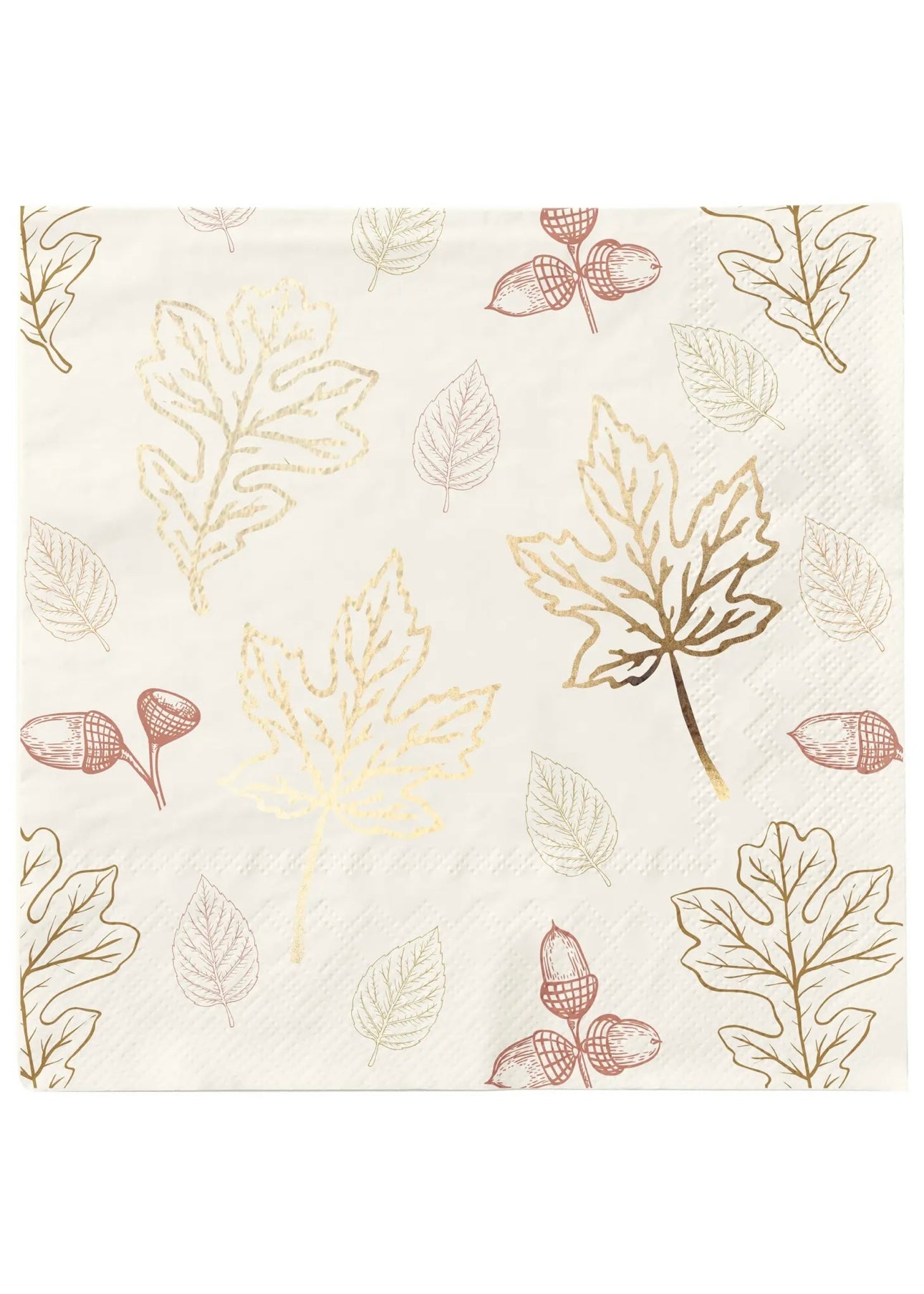 Harvest Garden Foil Cocktail Napkin 3 Ply/20pk