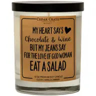 My Heart Says Chocolate & Wine Soy Candle