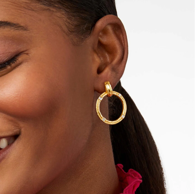 Astor Doorknocker Earring - Cubic Zirconia