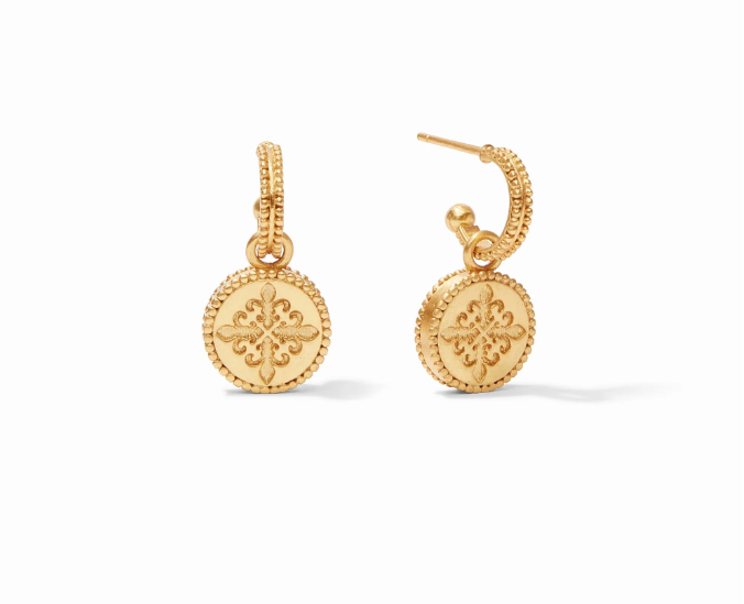 Fleur-de-Lis 2-in-1 Gold Earring