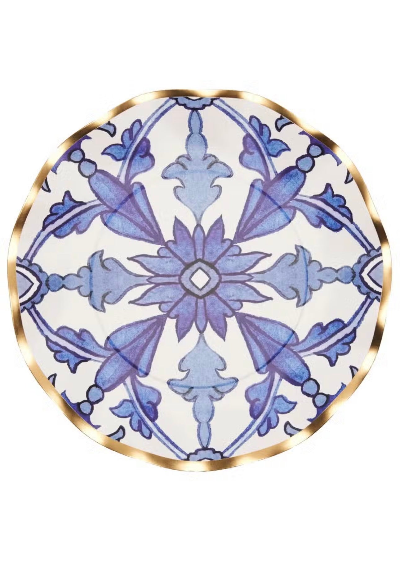 Moroccan Nights Salad Wavy Paper Plate/8pk