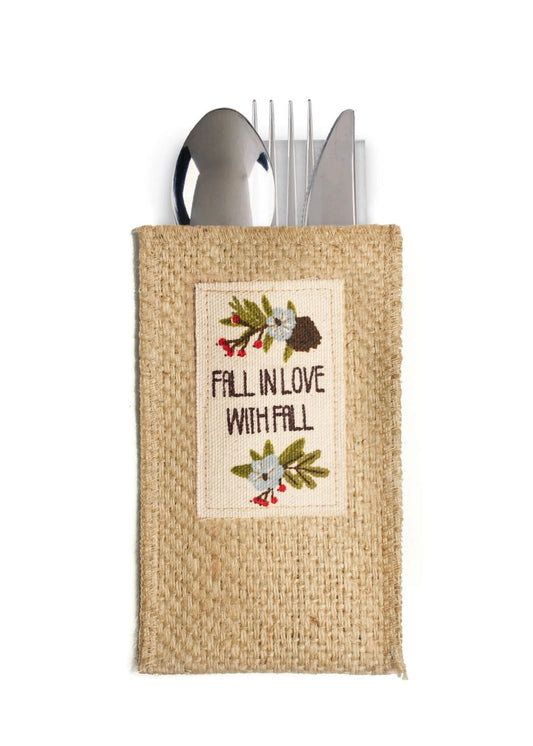 Fall in love with Fall Silverware Pouch - Set of 8