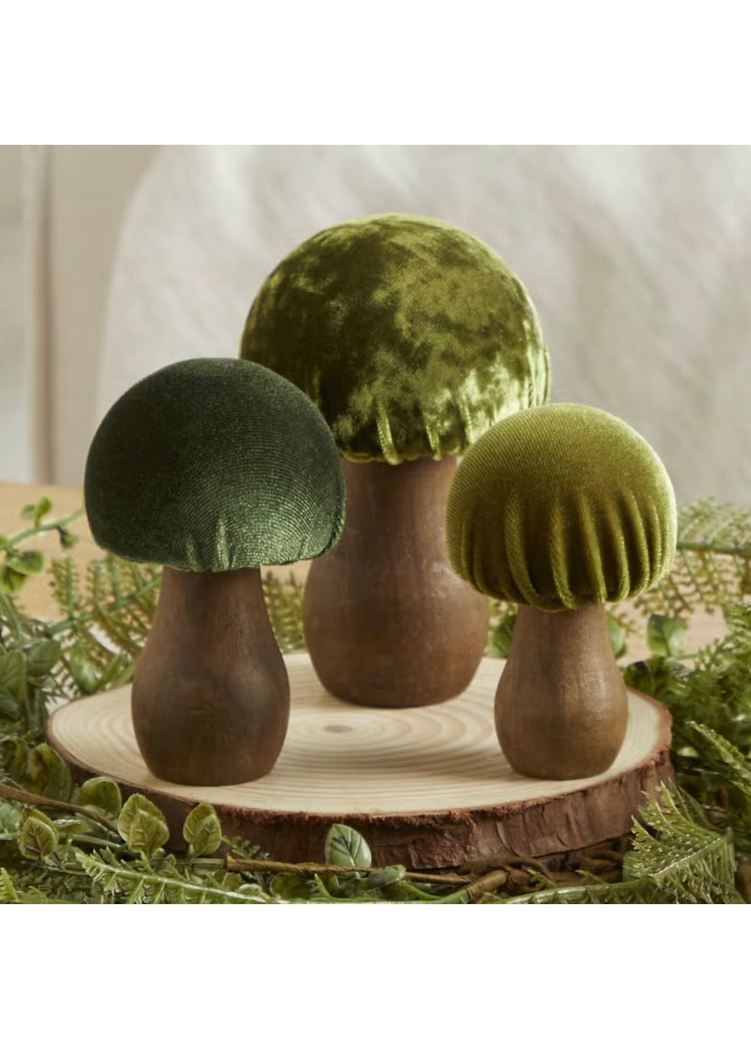 Velvet Mushrooms - 3 Set