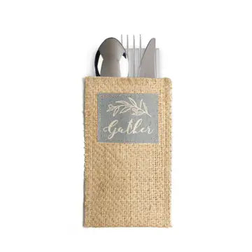 Gather Slate Silverware Pouch - Set of 8