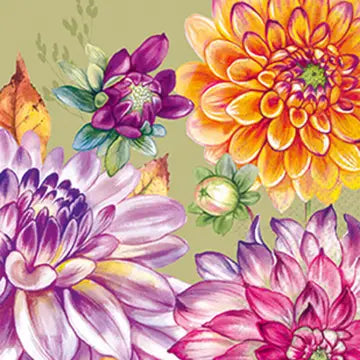 Dahlia Green Paper Guest Towel / 16 count