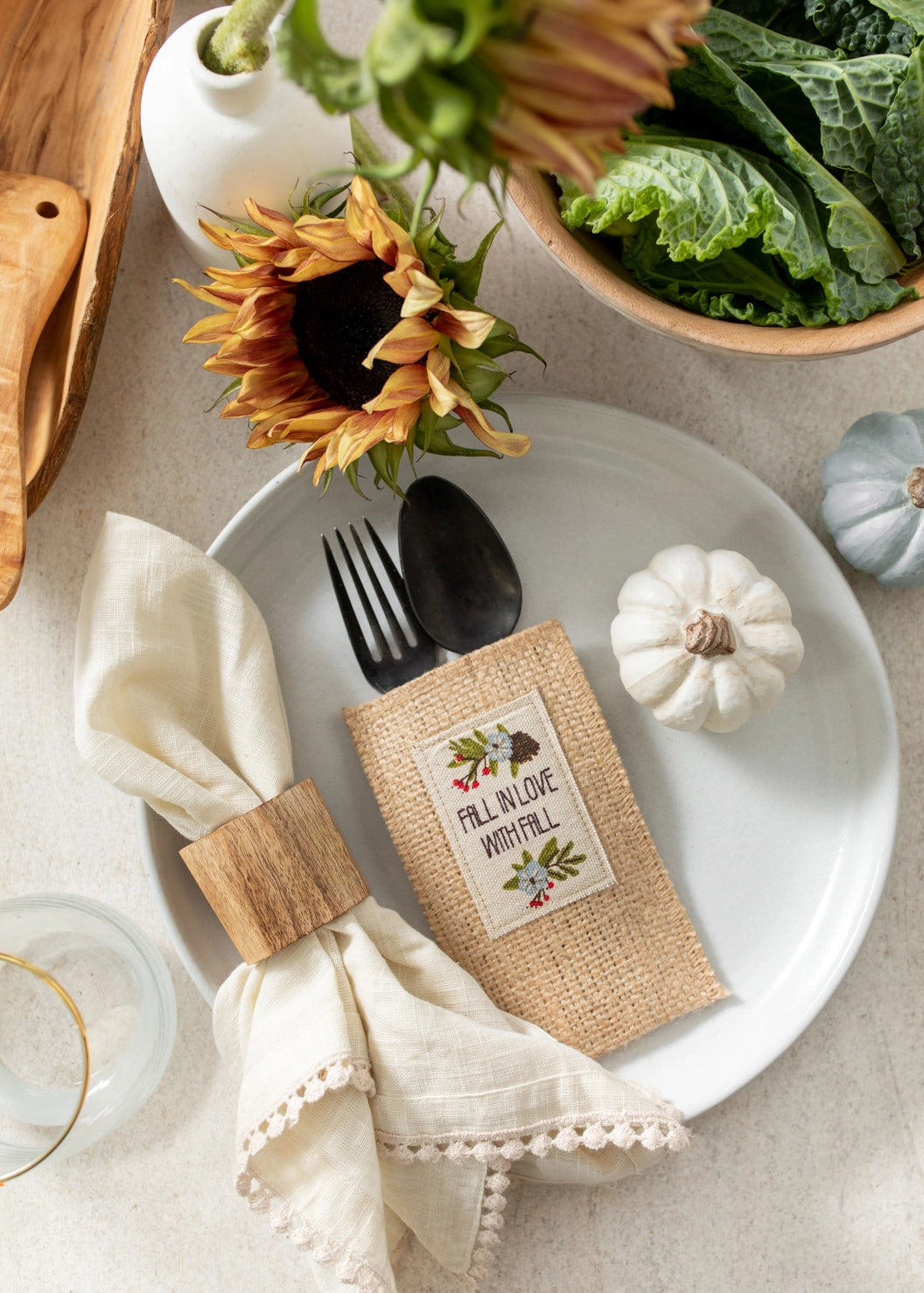 Fall in love with Fall Silverware Pouch - Set of 8