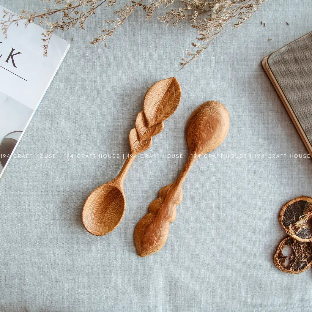 Tree Leaf Wooden Spoon