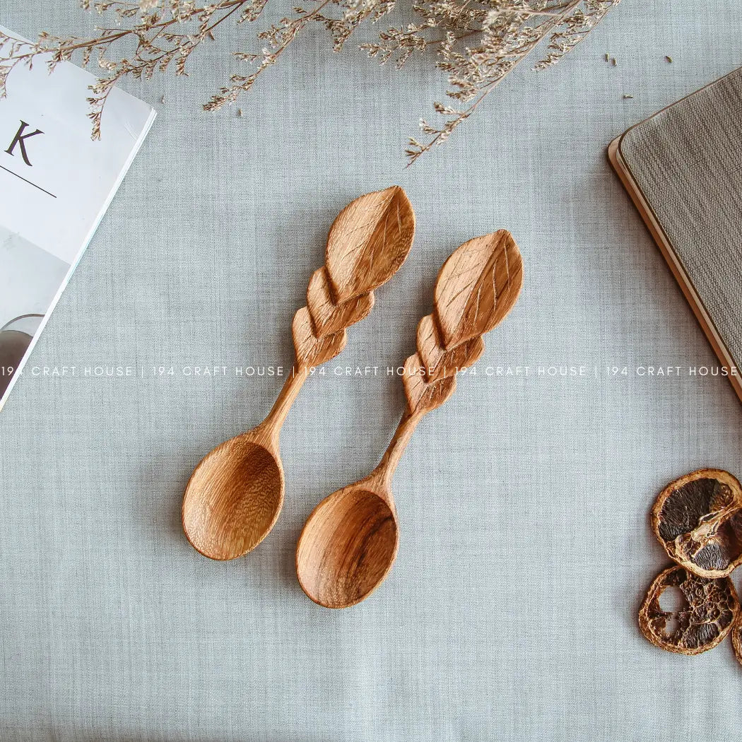 Tree Leaf Wooden Spoon