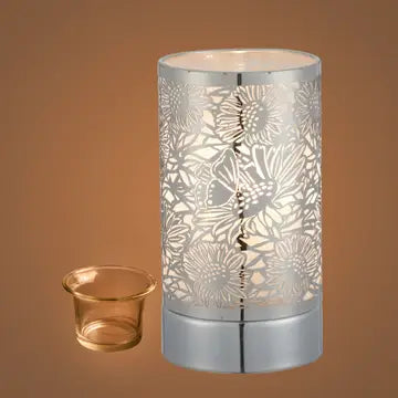 7" Touch Lamp - Silver Sunflower