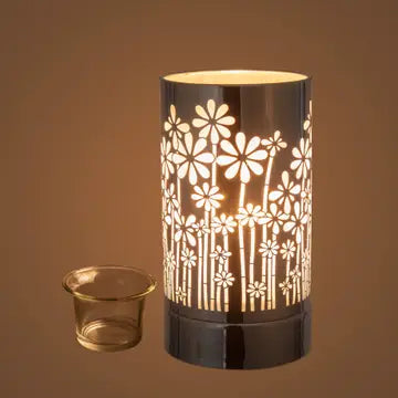 7" Touch Lamp - Silver Garden