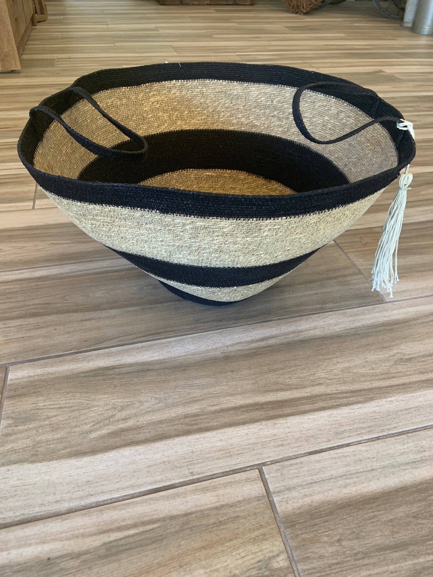 Black Seagrass Bag 12.55” x 23”