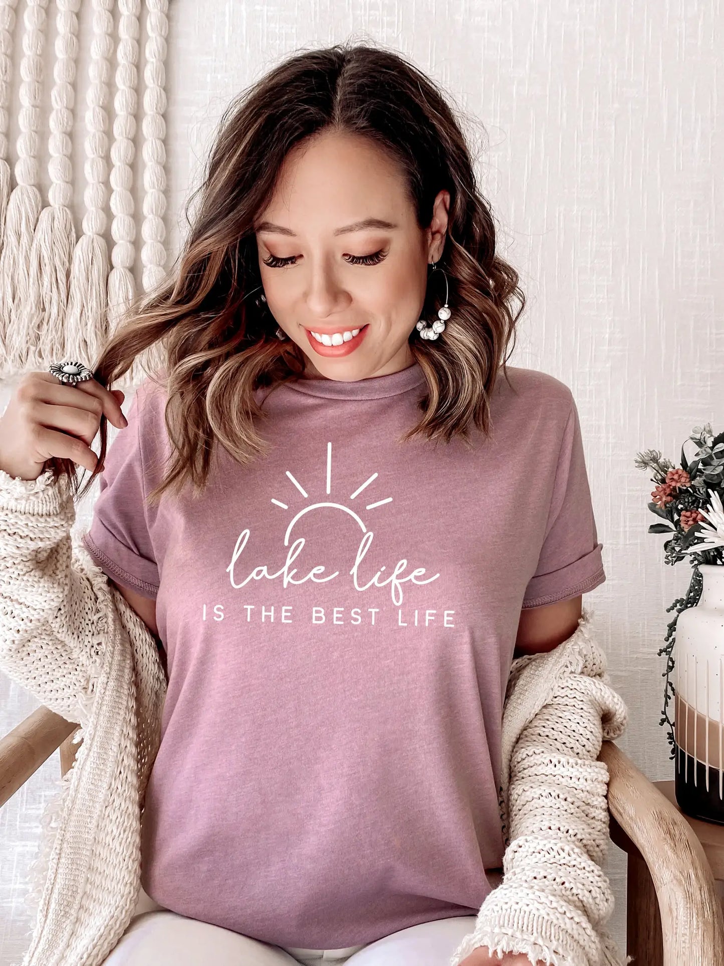 Lake Life Tee- Orchid Purple