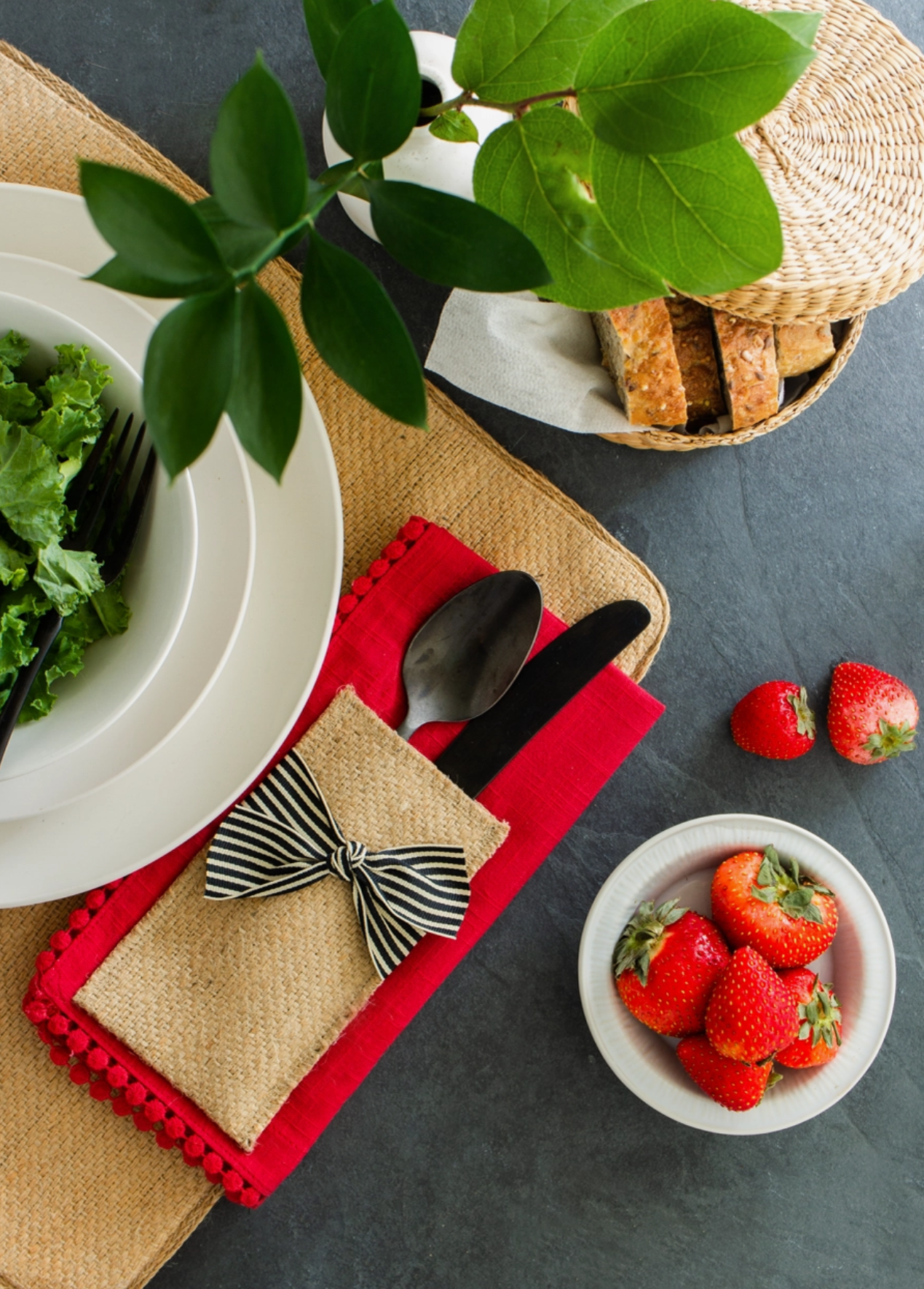 Red Cloth Napkins - Set of 4