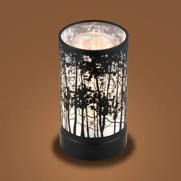 Black Morning Trees 7" Touch Lamp