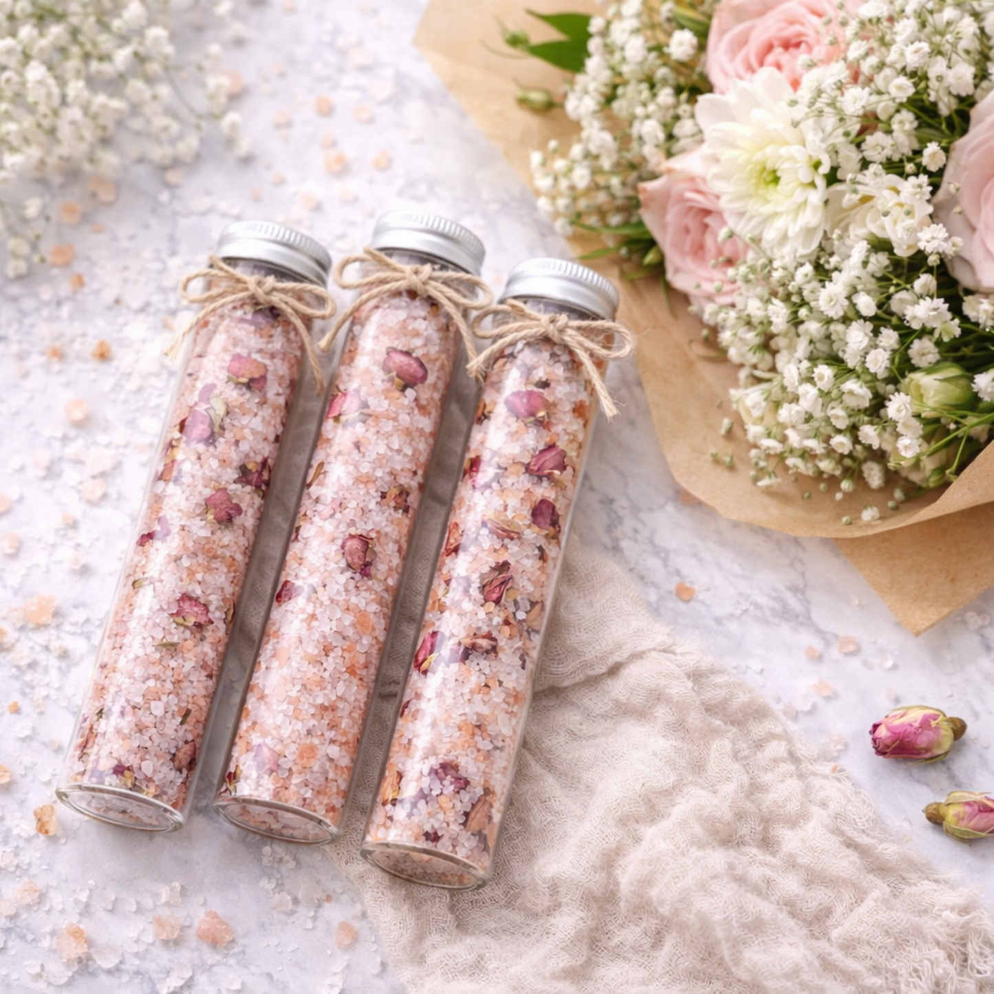 Nurture & Bloom Large Test Tube Bath Salt | New Spring Scent