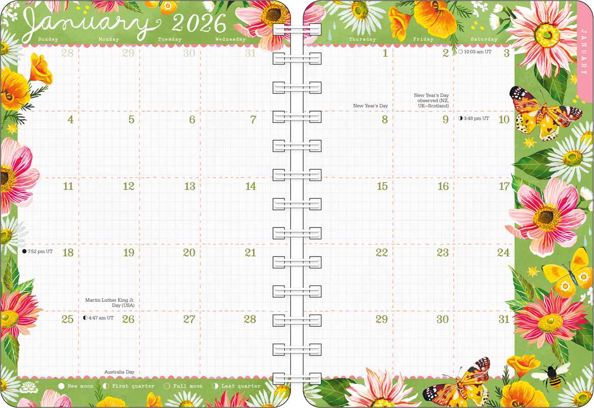 Katie Daisy 2026 Weekly Planner Calendar by Katie  Daisy: Calendar; 224 pages / English