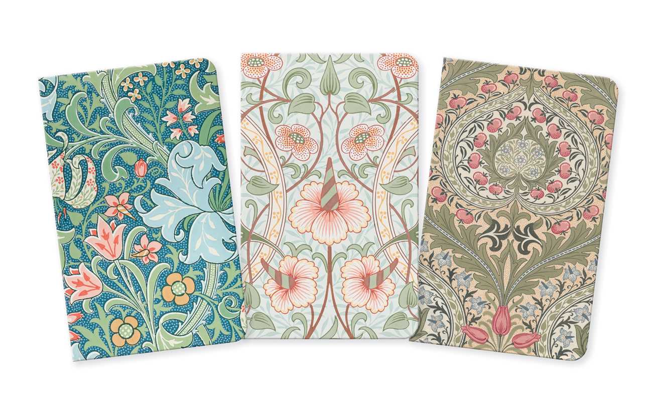 William Morris Gallery Set of 3 Mini Notebooks by: Notebook / blank book; 64 pages / English