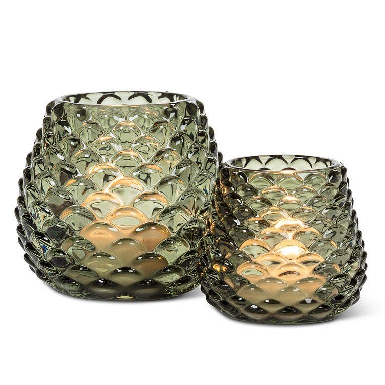 Medium Pinecone Tealight: Green