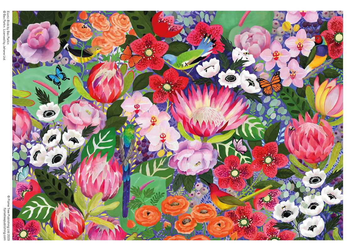 Adult Sustainable Jigsaw Puzzle Bex Parkin: Exotic Birds by: Jigsaw; 1 pages / English