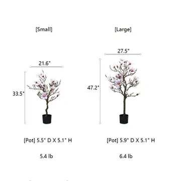 Artificial Pink Magnolia Tree | Small