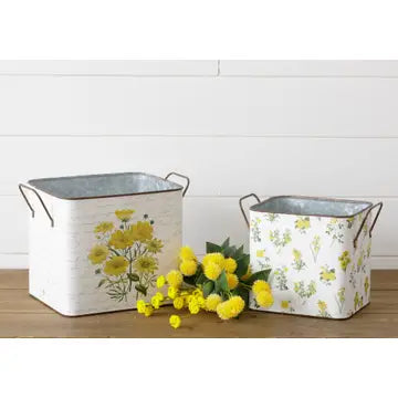 Container - Yellow Flowers