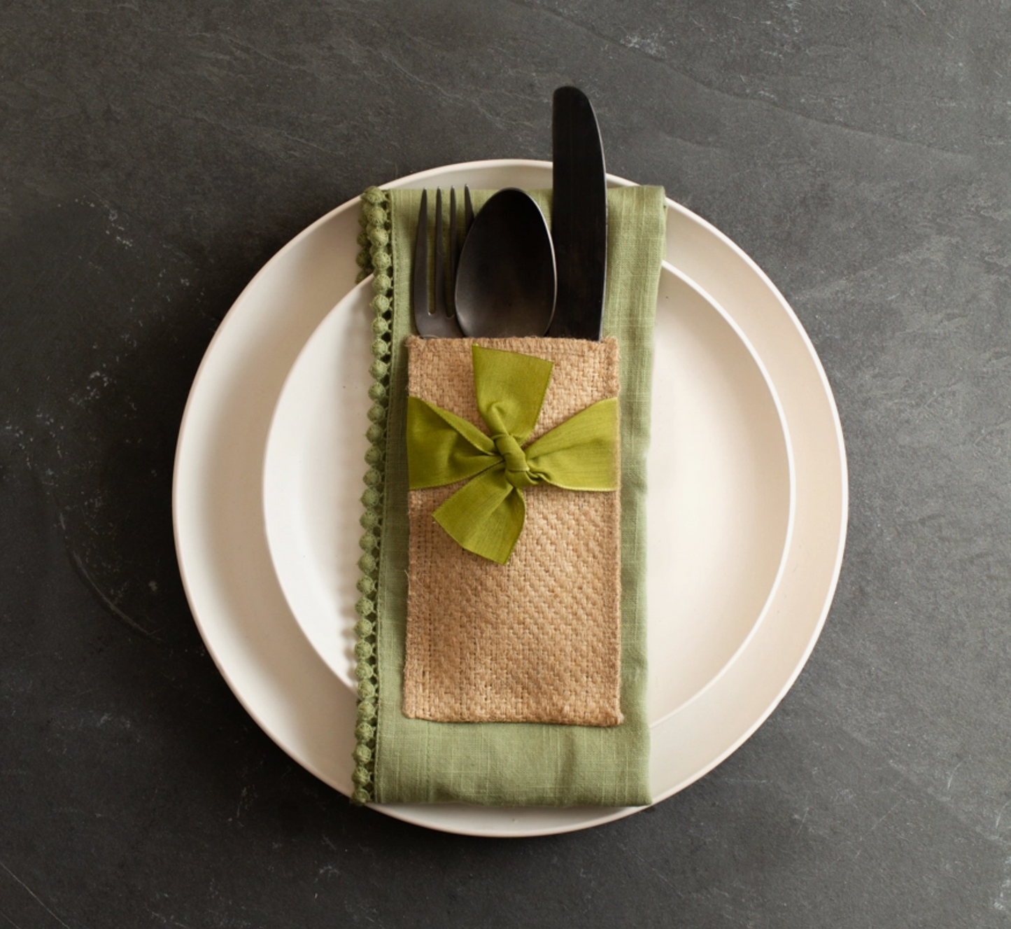 Green Cloth Napkins - Set of 4