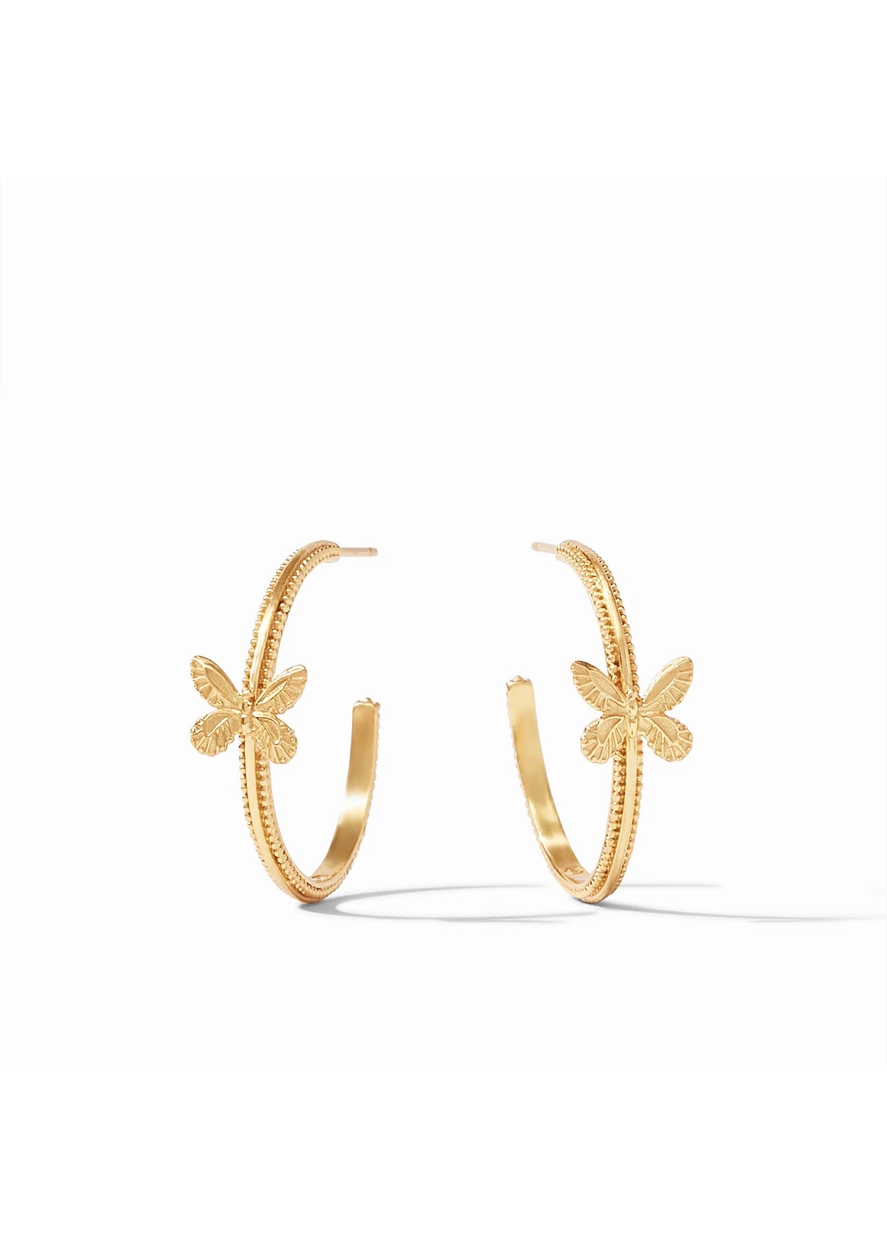 Medium Gold Butterfly Hoop