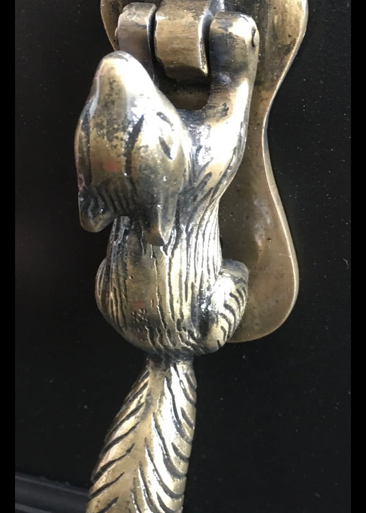 Squirrel Door Knocker - Antique Brass