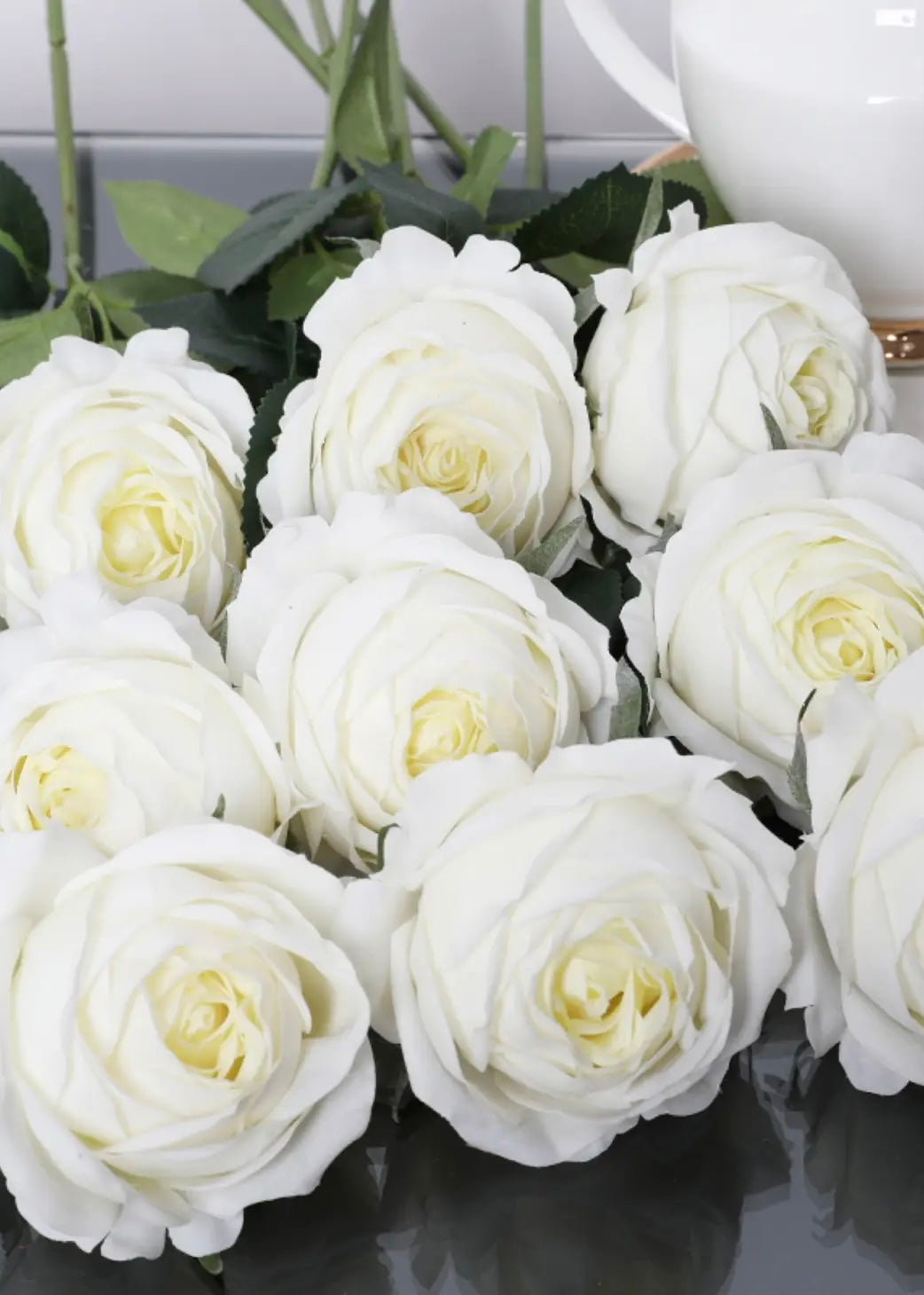 Cabbage Rose-Cream Ivory