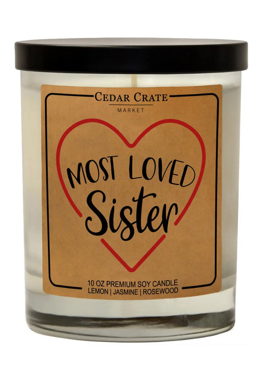 Most Loved Sister Soy Candle