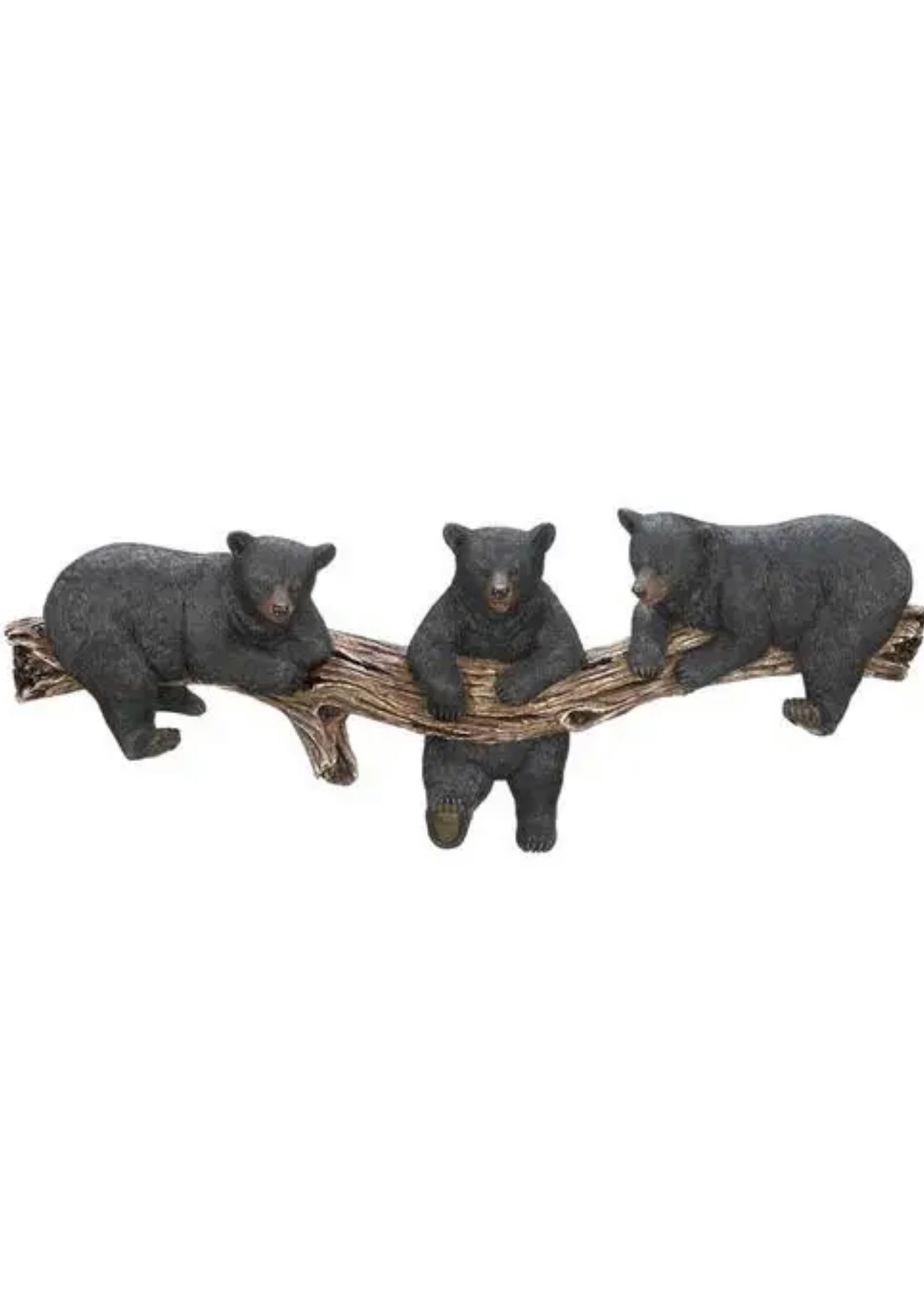 Black Bear Trio Hooks Wall Plaque
