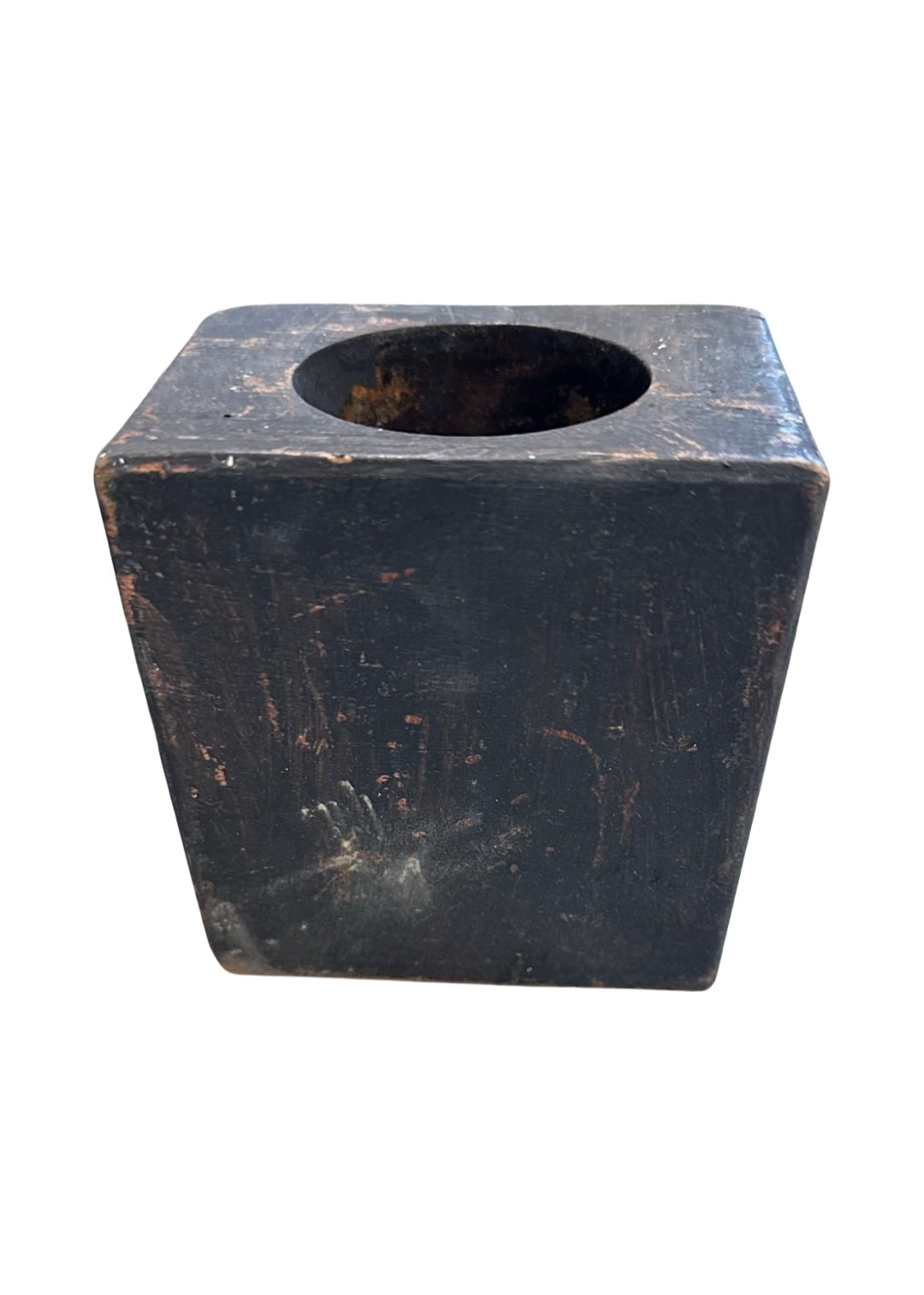 Single Hole Black Sugar Mold Candle Holder