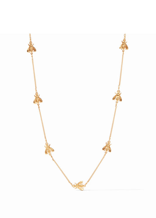 Delicate Bee Station Gold Necklace