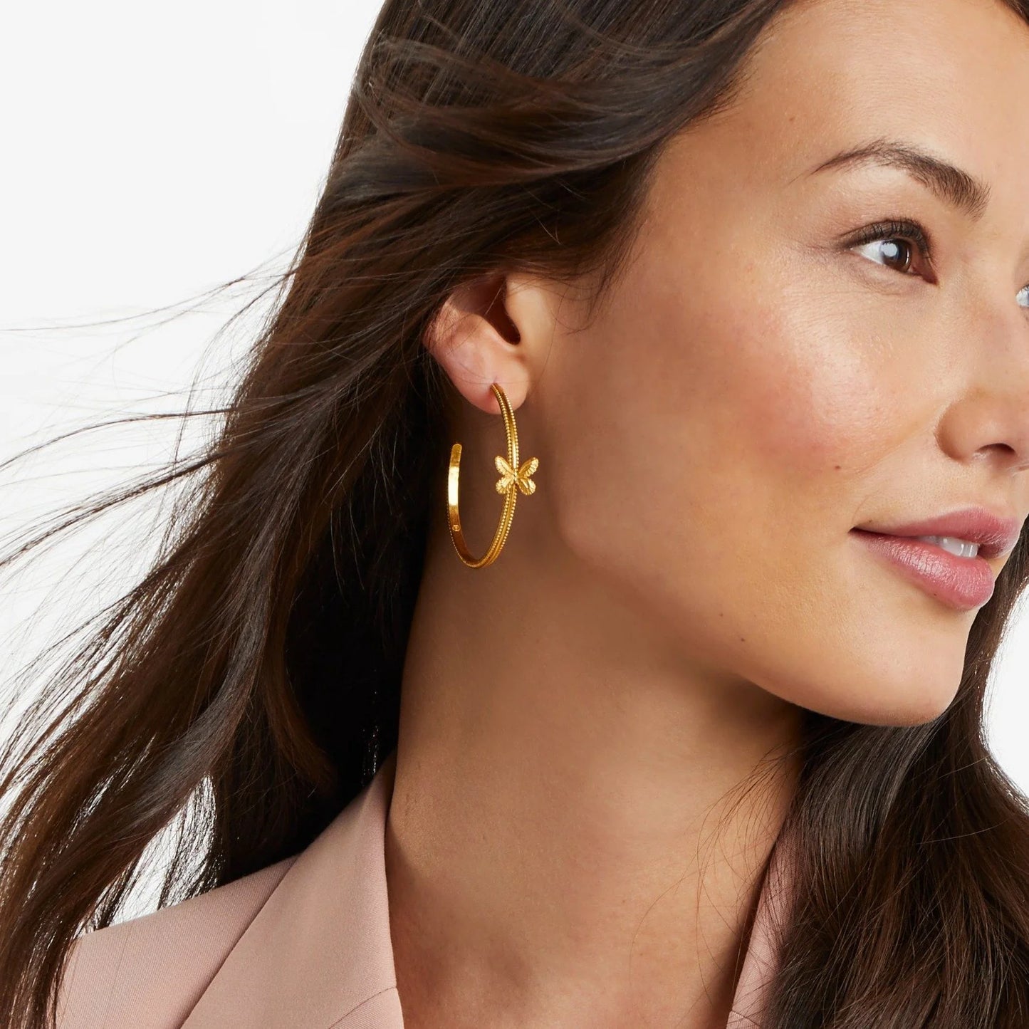 Butterfly Gold Large Hoop