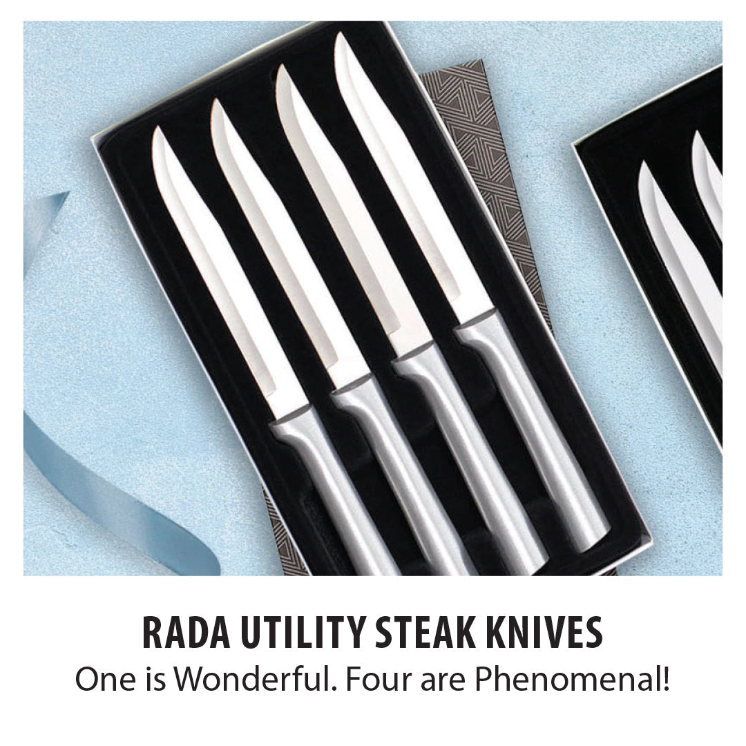 Silver Four Utility/Steak Knives Gift Set