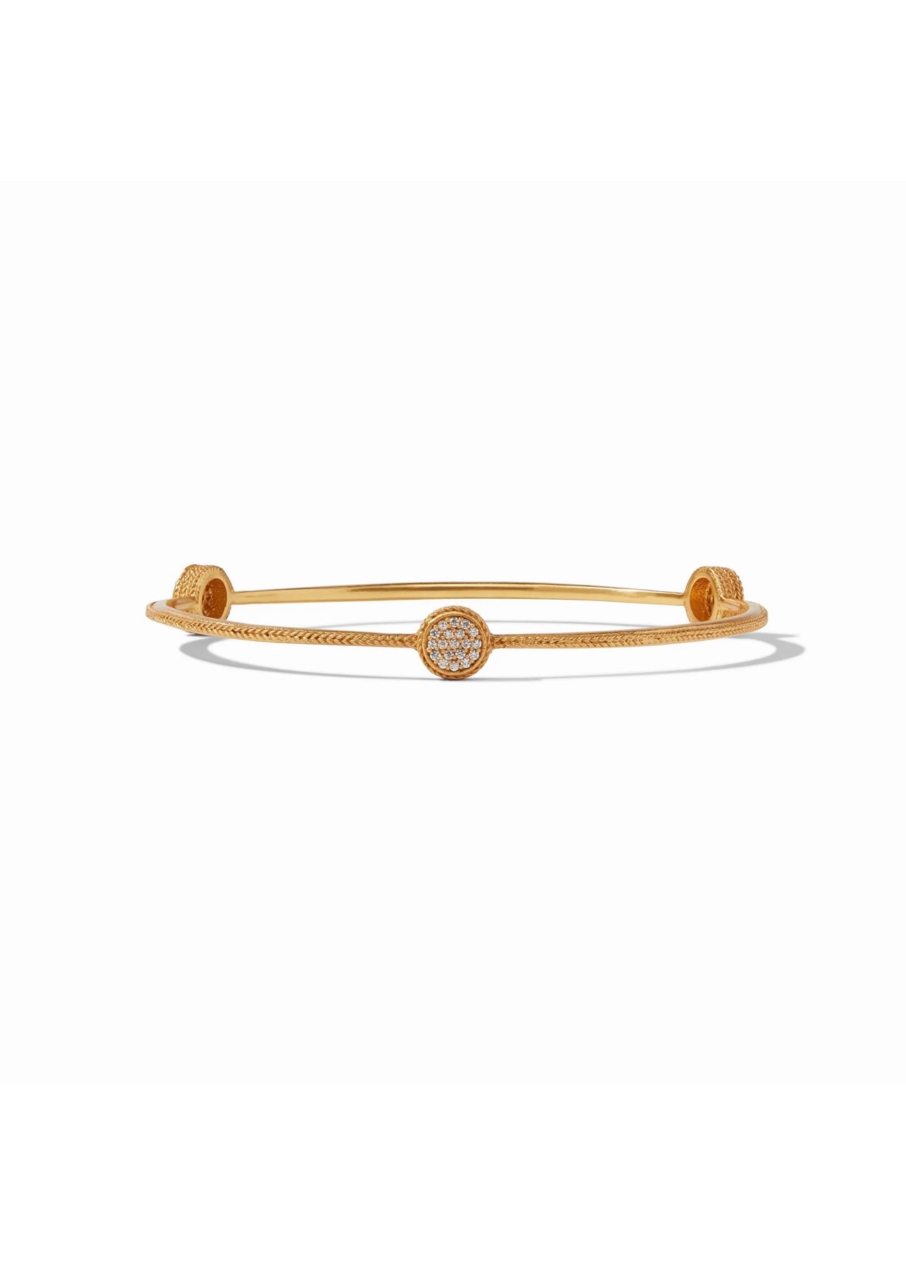 Windsor Pavé Gold Bangle Cubic Zirconia