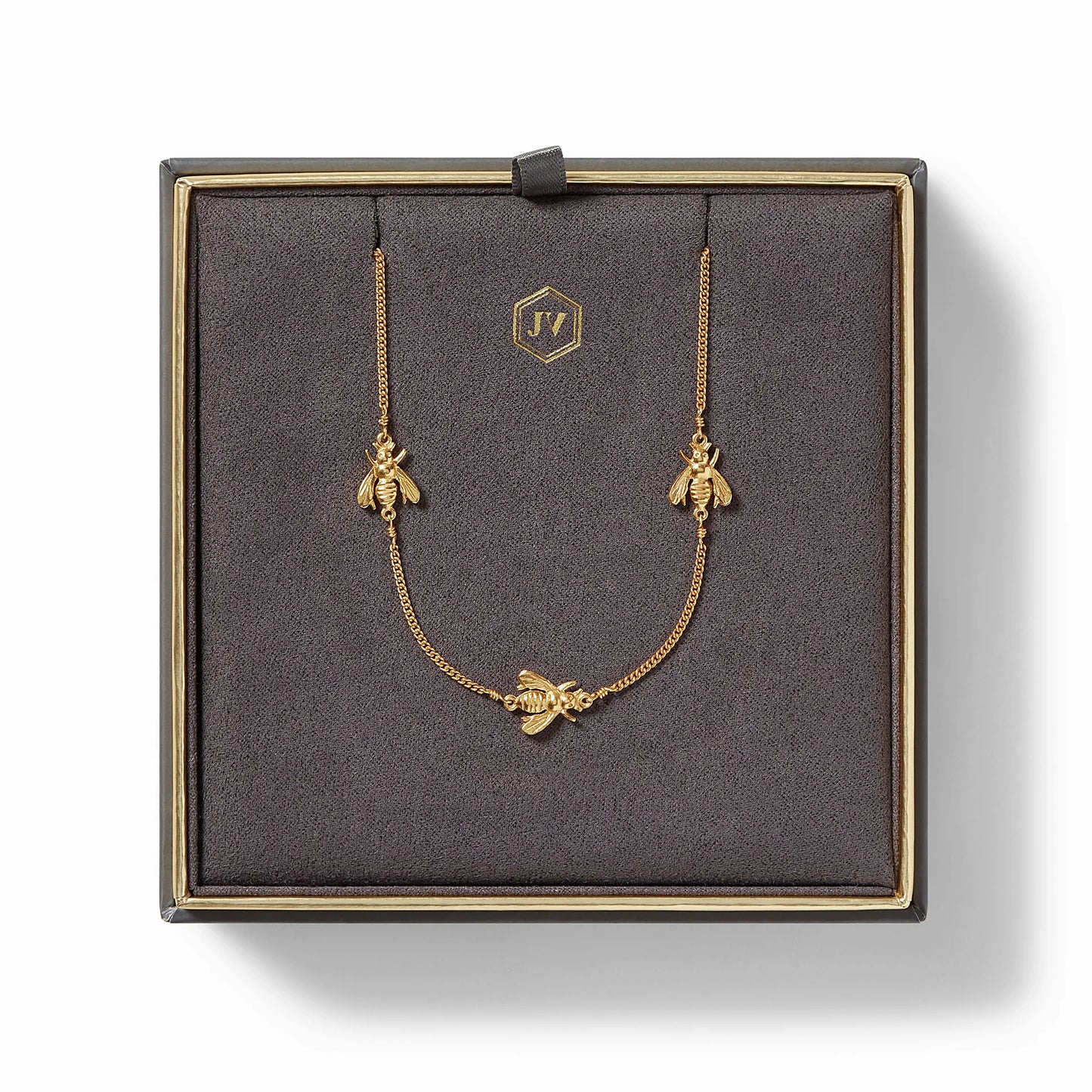Delicate Bee Station Gold Necklace