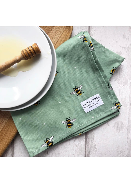 Honey Bee Cotton Tea Towel