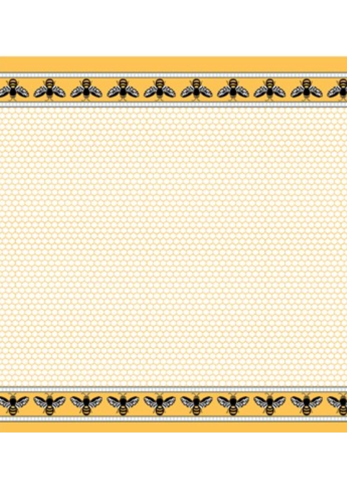 Bees White Honeycomb Jacquard Tea Towel