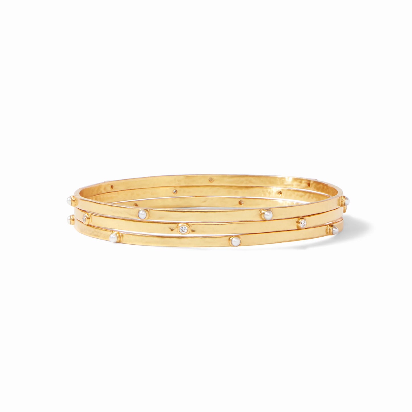 Crescent Bangle - Gold Cubic Zirconia