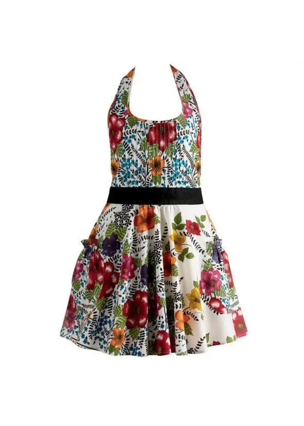 India Flower Vintage Apron