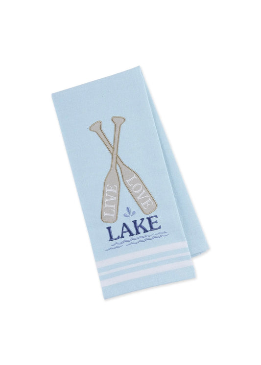 Live, Love, Lake Embellished Dish Towel