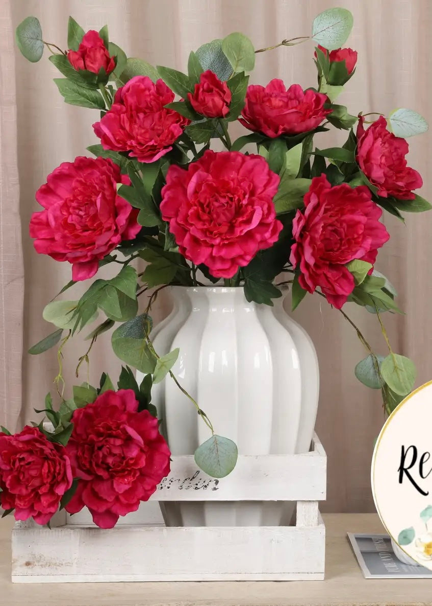Peony Stems-Fuchsia