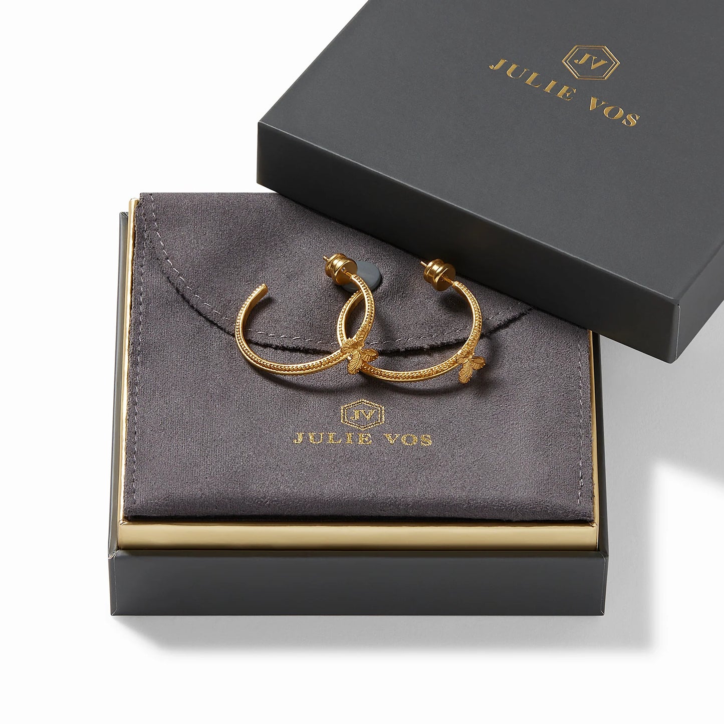 Medium Gold Butterfly Hoop
